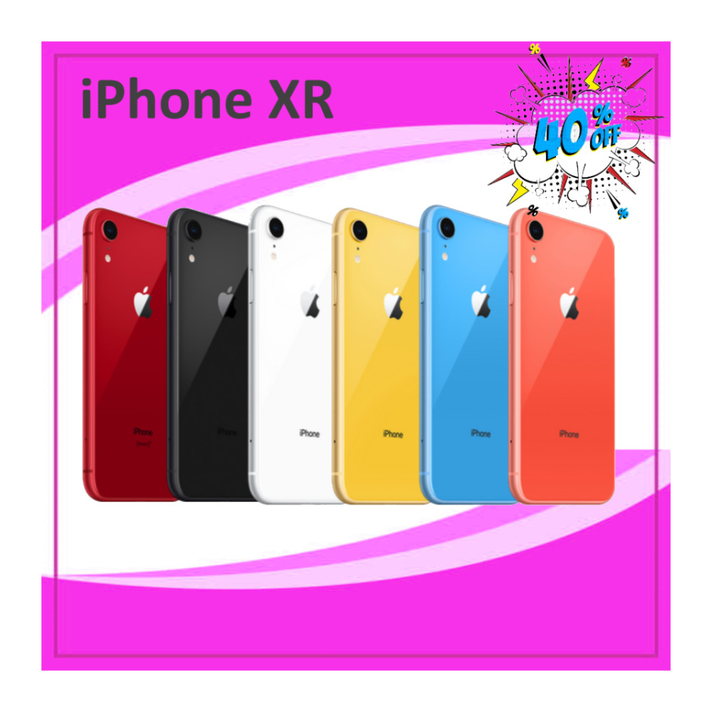 Apple iPhone XR 64GB Unlocked – Black, Red, Coral – Free Shipping & Returns!