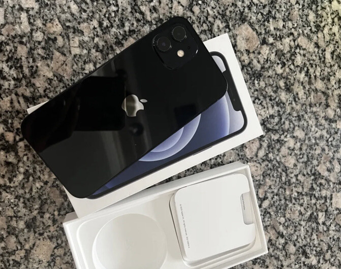 Apple iPhone 12 – 64GB – Black (Unlocked) A2172 (CDMA + GSM)