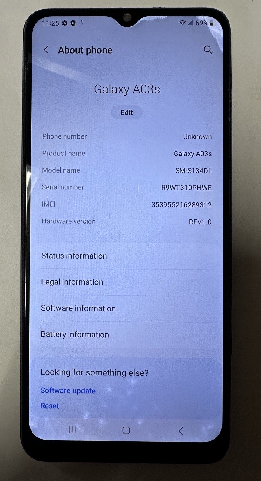 Samsung Galaxy A03S SM-S134DL 32GB – Black – Tracfone (Read Description)