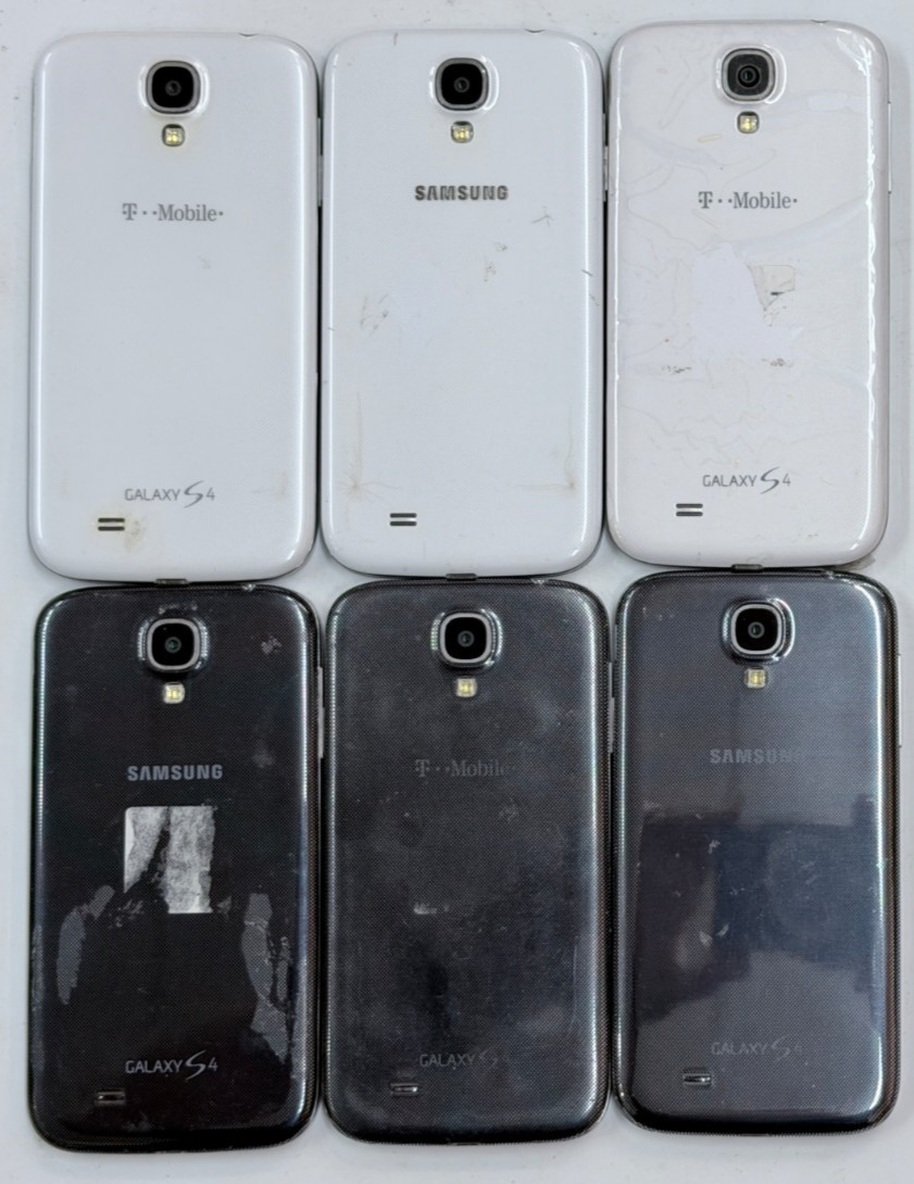 LOT OF 6 x AT&T / UNLOCKED Samsung Galaxy S4 SGH-I337 Android Smart Phones *READ