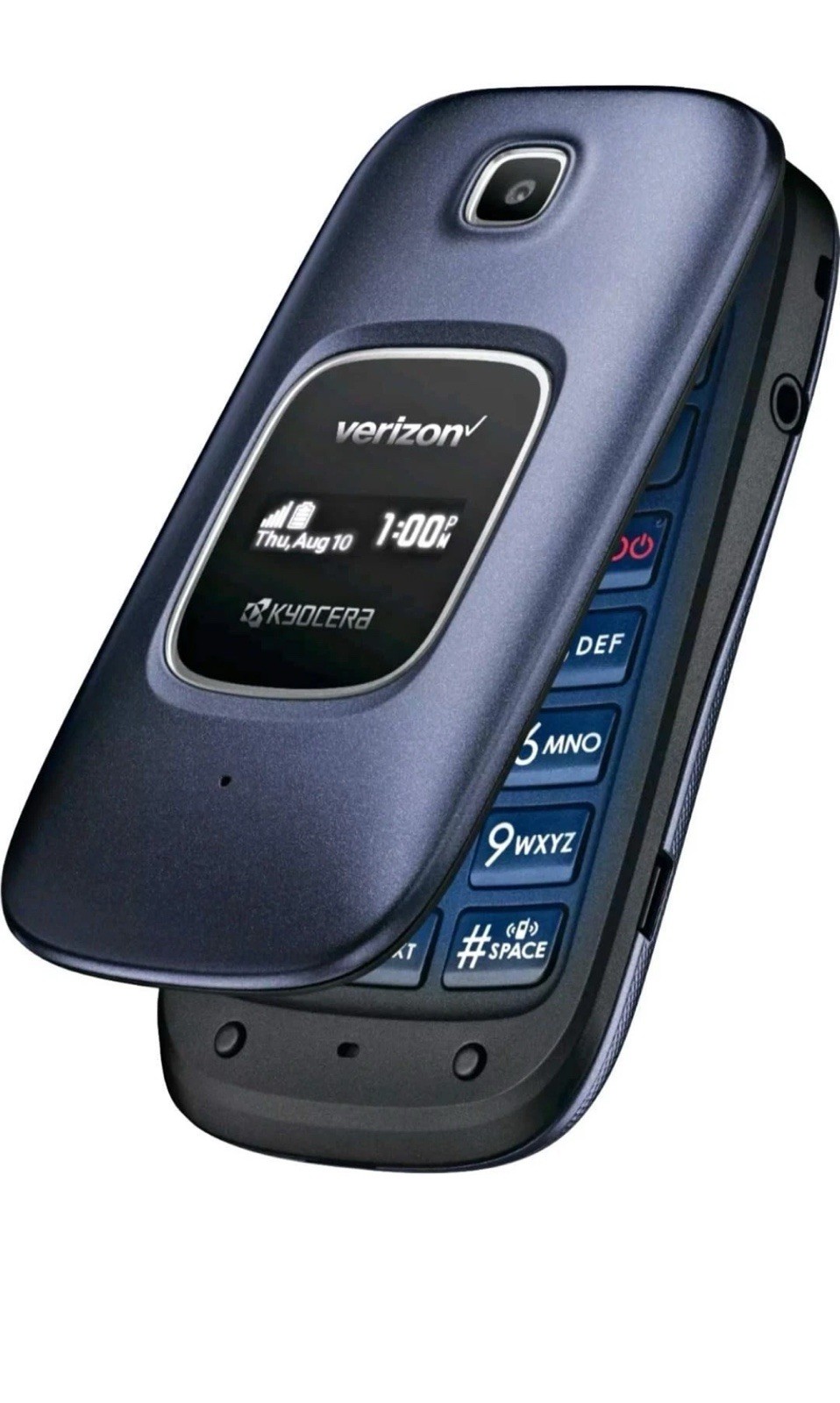 Kyocera Cadence S2720 Verizon Wireless 4g LTE Blue Camera Flip Phone A Condition