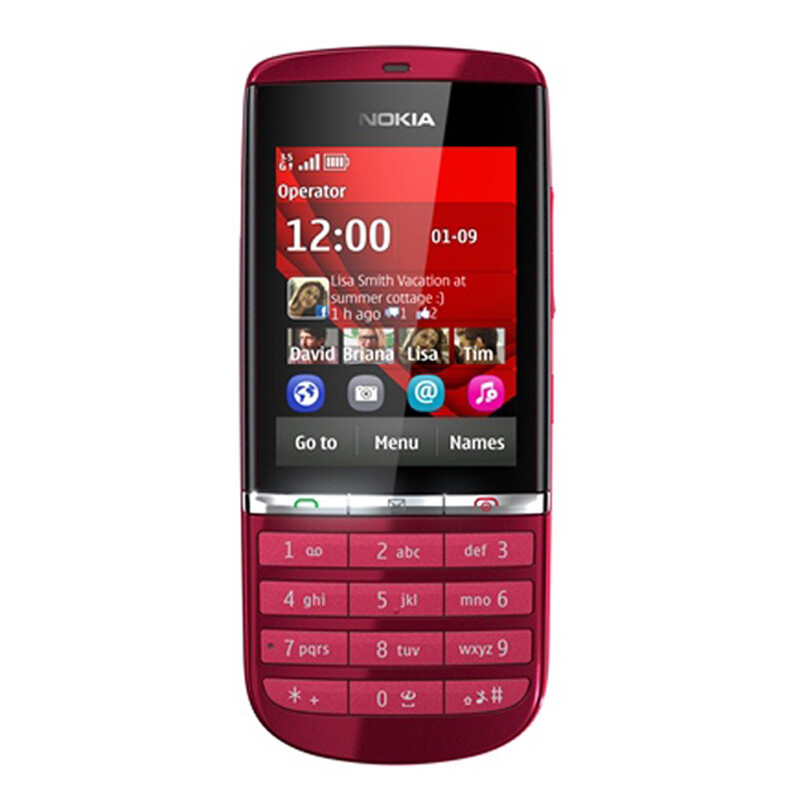 Original Nokia Asha 300 5MP TouchScreen Arabic Hebrew English Keyboard CellPhone