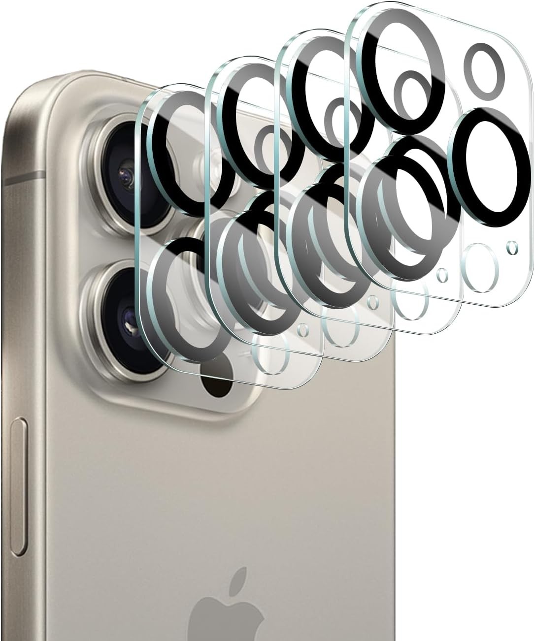 4-Pack Camera Lens Protector for iPhone 15 Pro Max/15 Pro/14 Pro Max/14 Pro
