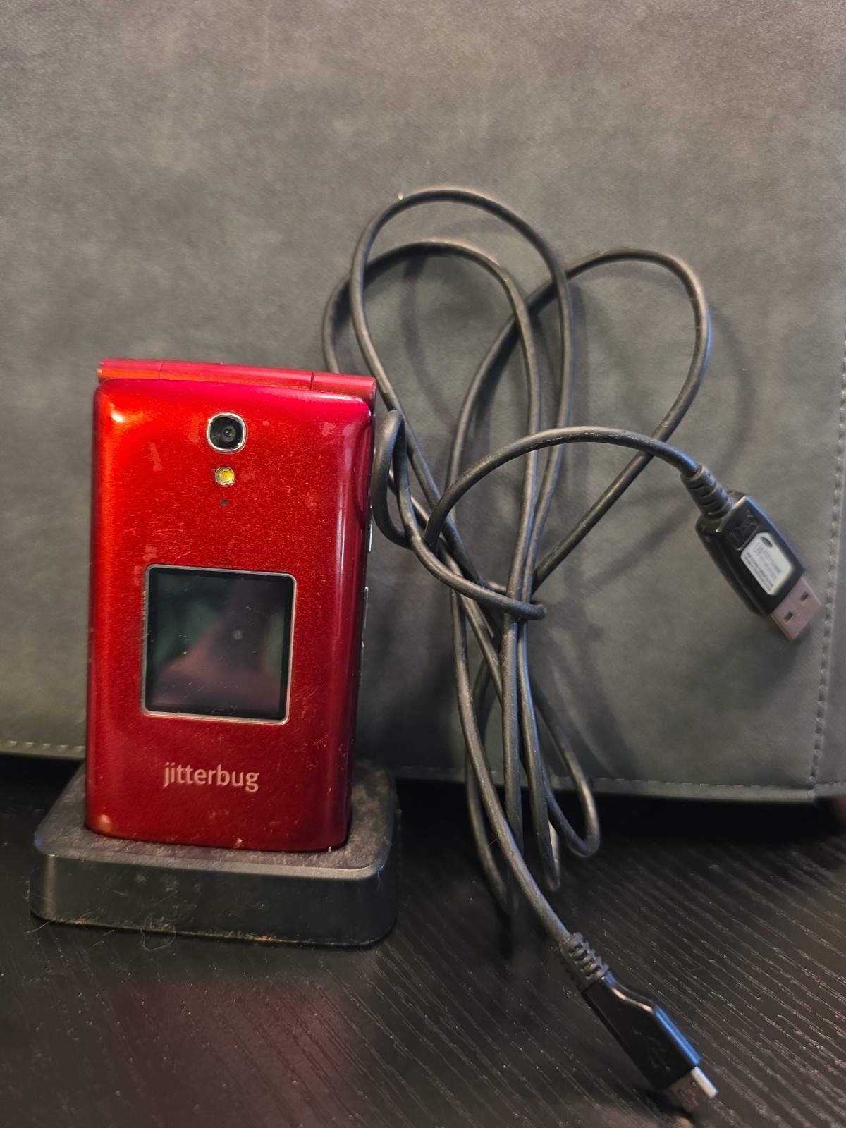 Alcatel OneTouch Red Jitterbug 4043S Flip Phone