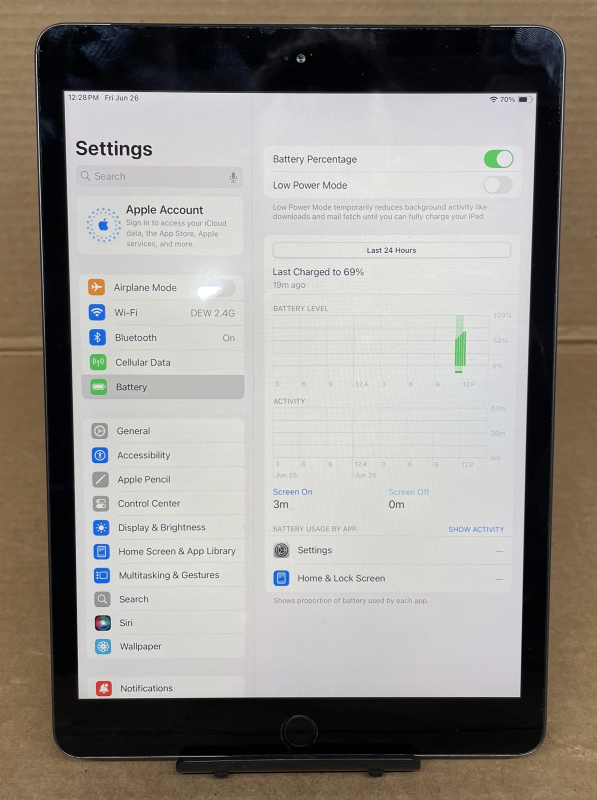 Apple Ipad (Gen 7) (A2200) Wifi + Cellular 32g Space Gray | iOS 18.6.2 | READ