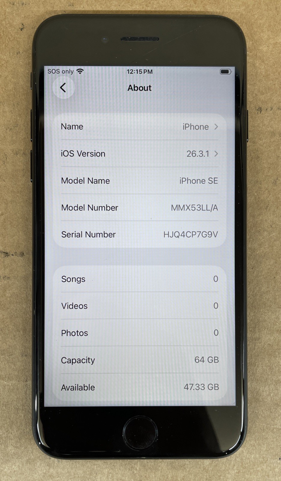 Apple iPhone SE Model A2595 64GB Unlocked (NO SIM RESTRICTIONS) MMX53LL/A