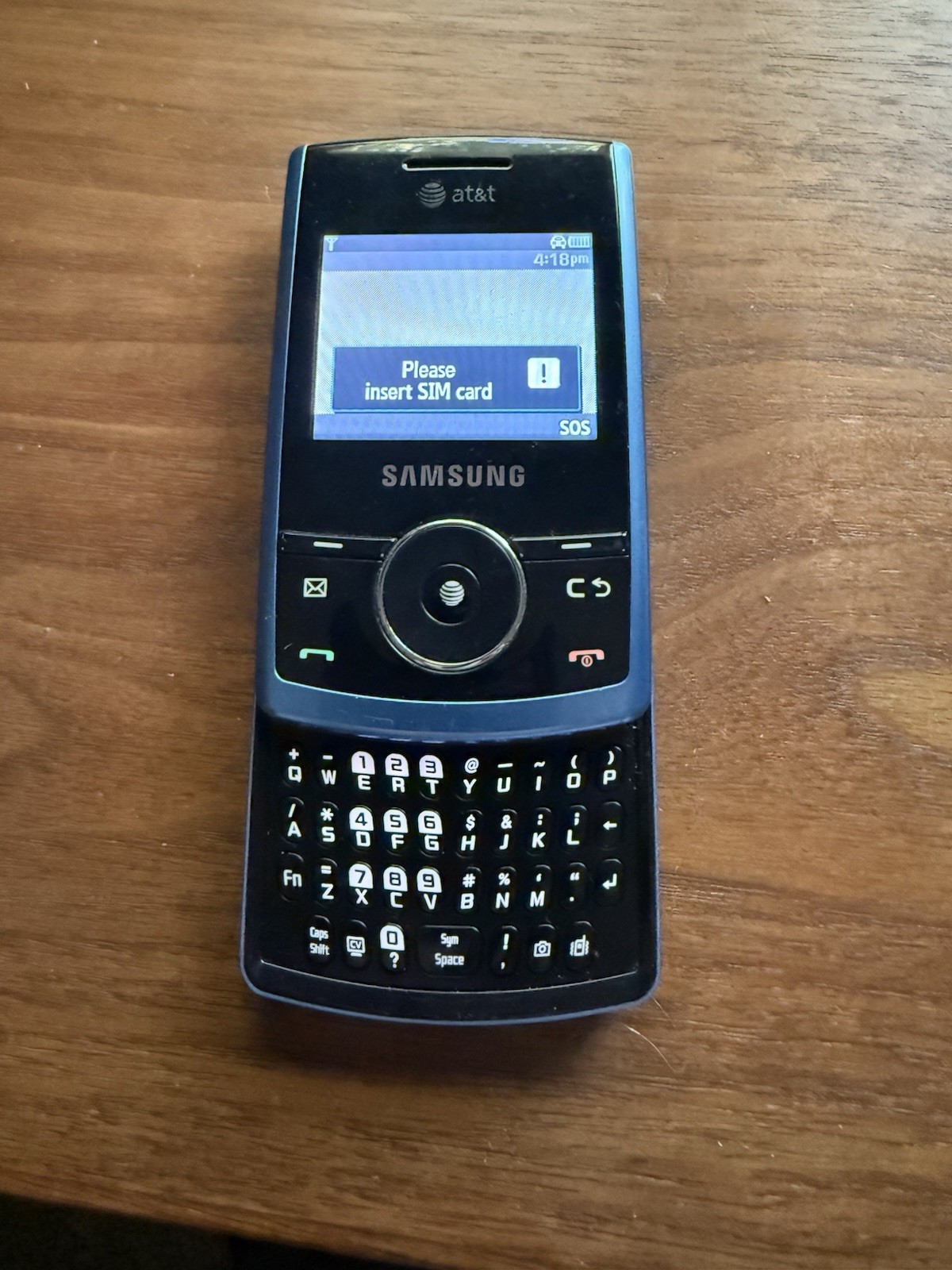 Samsung AT&T Slider Phone Blue Black USB QWERTY Keyboard