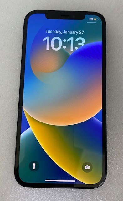 Apple iPhone 12 MGF43LL/A 64 GB – Black Unlocked No SIM Card Excellent