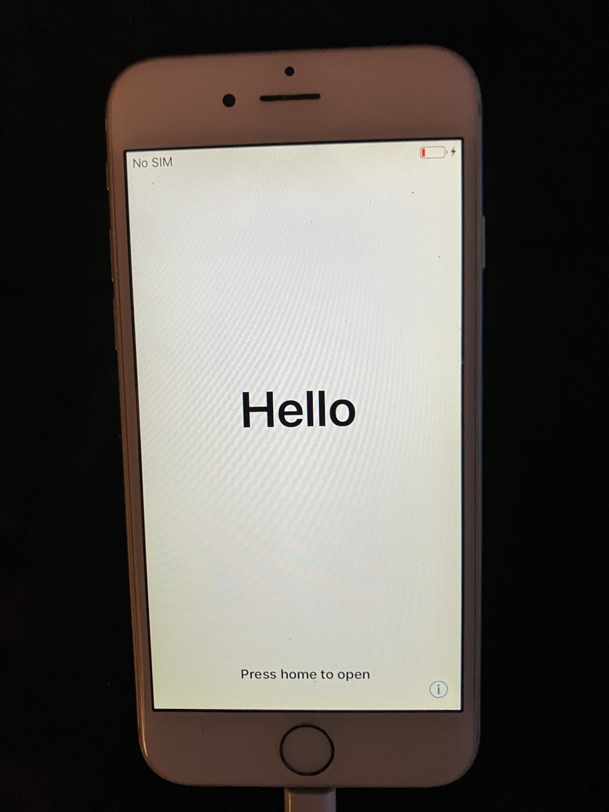 APPLE iPHONE 6 MODEL A1549 SILVER 16 GB (needs battery, still works)