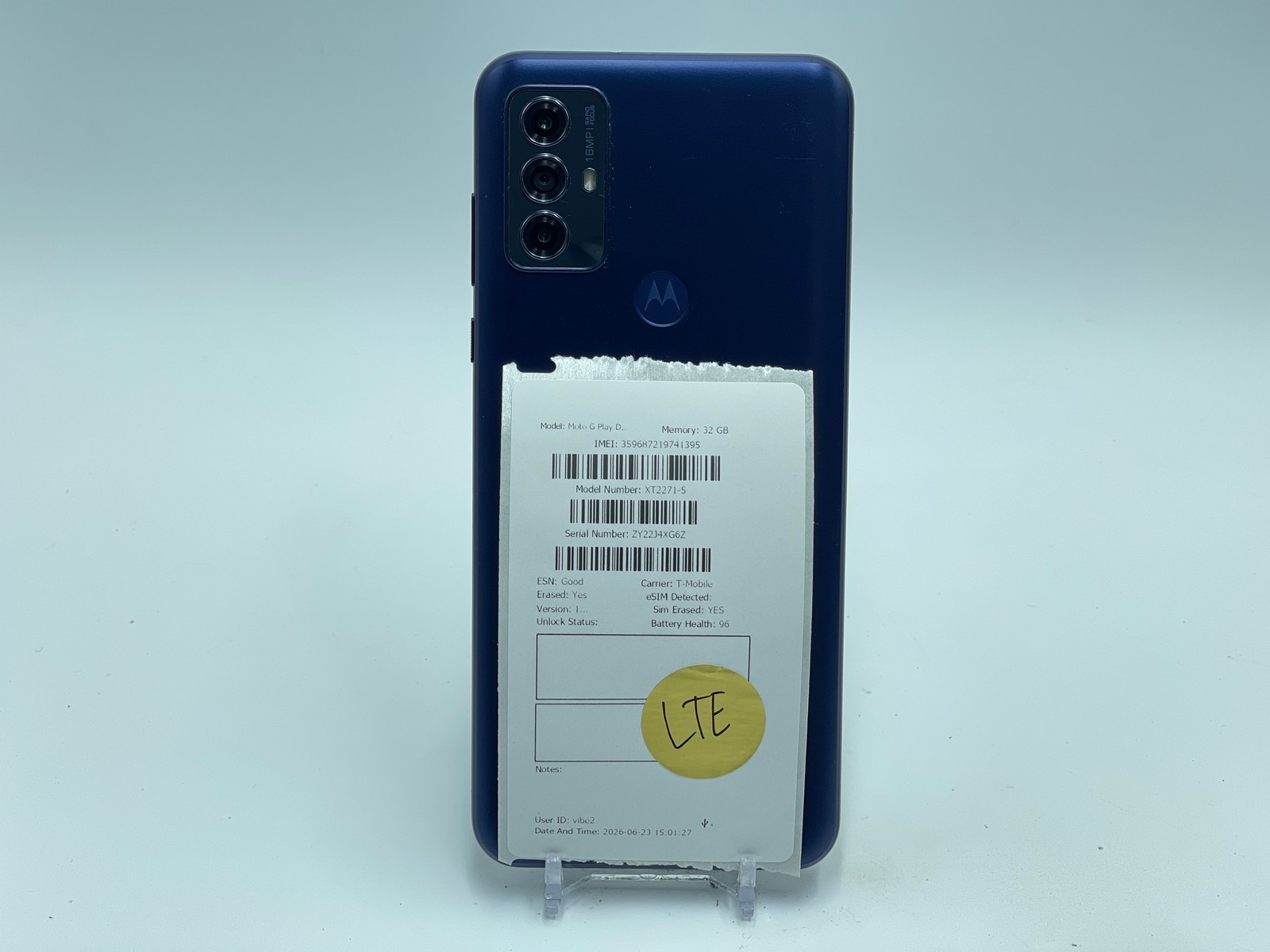 Motorola Moto G Play 32GB XT2271-5 (LTE Unlocked) Blue (E-0050)