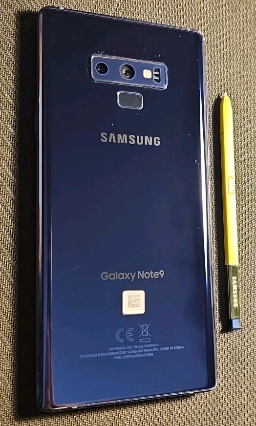 Samsung Galaxy Note 9 SM-N960U S pen BLUE Android 128GB Unlocked 4G Verizon
