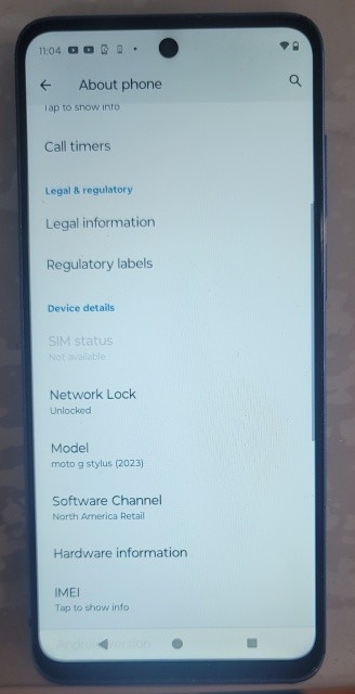 Motorola Moto G Stylus 2023 Unlocked 4G 64GB 50 MP Camera Midnight Blue