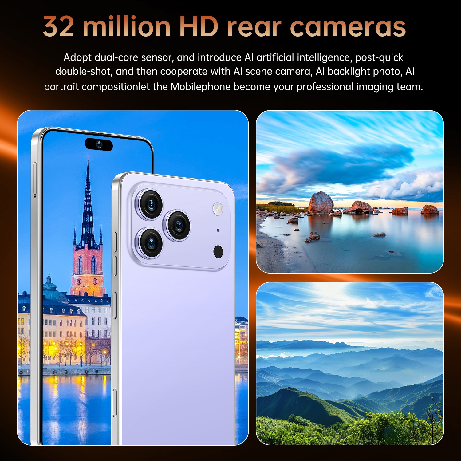 Unlocked Smartphone G17 Pro Max 128G Dual Sim 5G Cell Phone Android Cheap Phone
