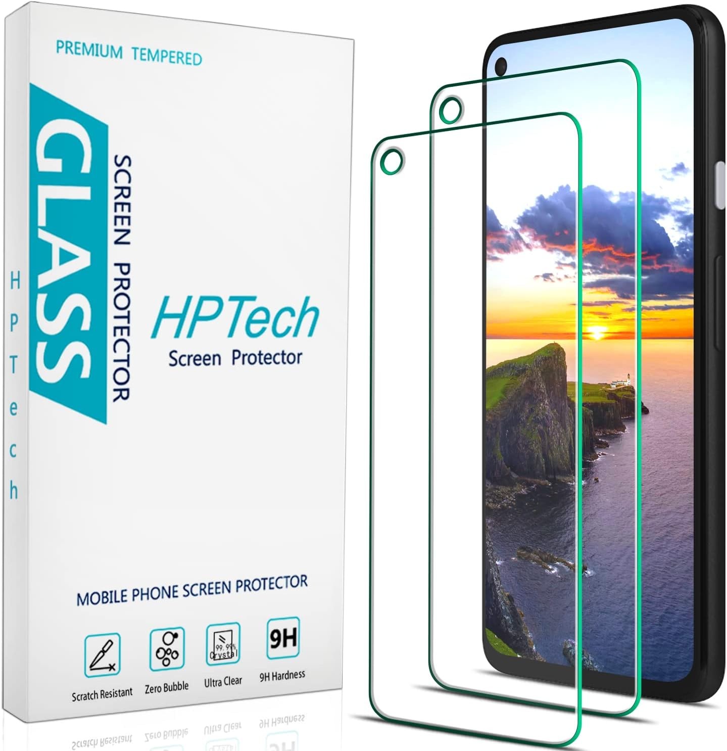 2PCS Tempered Glass Screen Protector for Google Pixel 4a 5G Anti Scratch Bubble