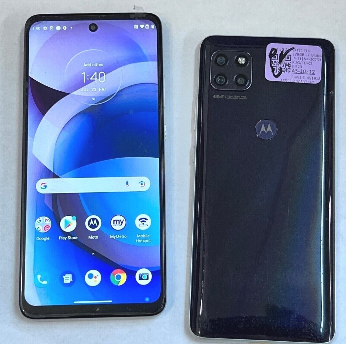 UNLOCKED Motorola One 5G Ace XT2113 64GB Smart Phone / AT&T T-Mobile ULTRA Tello