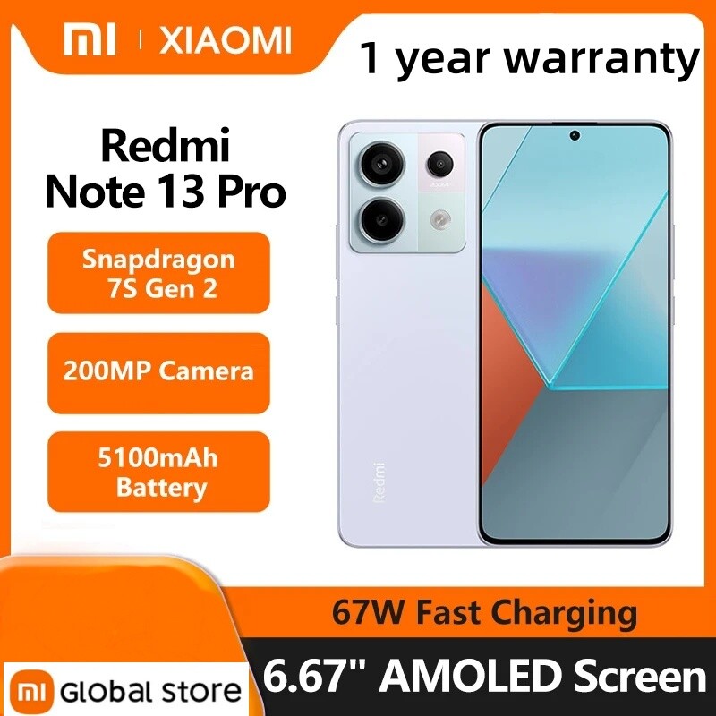 Xiaomi Redmi Note 13 Pro 5G 128/ 256/ 512GB Unlocked Global Smartphon New Sealed