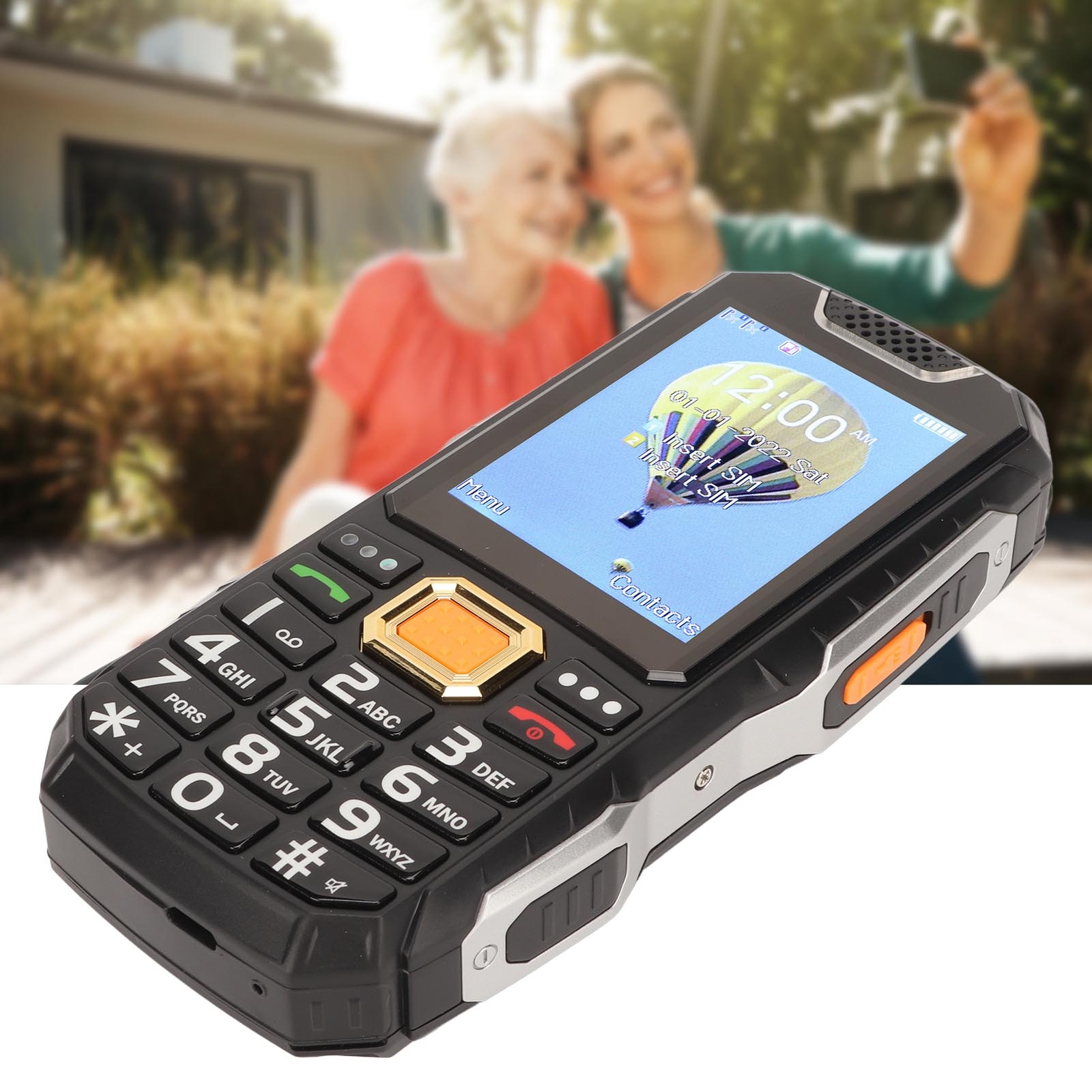 2G Senior Cellphone 2.8in HD Screen 3D Big Button Dual Card Senior Cellphone