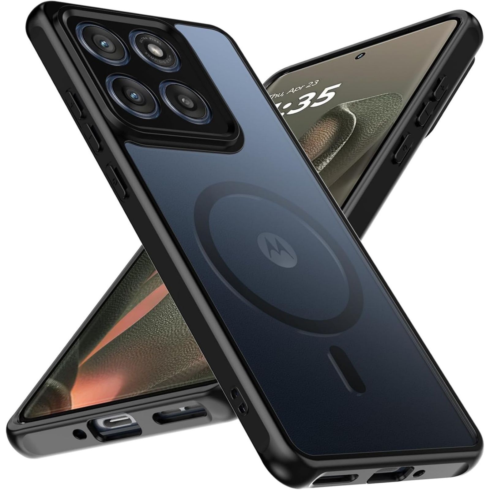 Case For Motorola Edge 2025 w/Translucent Matte Shockproof Protective Slim Cover