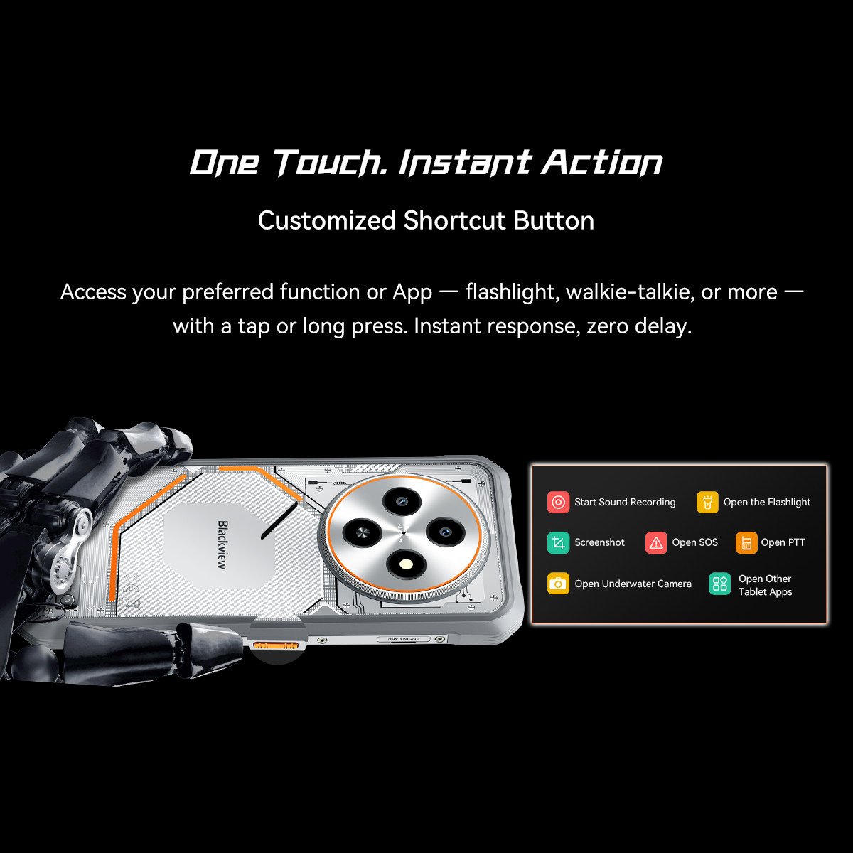 Blackview FORT 2 AI Rugged Smartphone 24GB+128GB 6.56″ Android 15 Dual SIM NFC