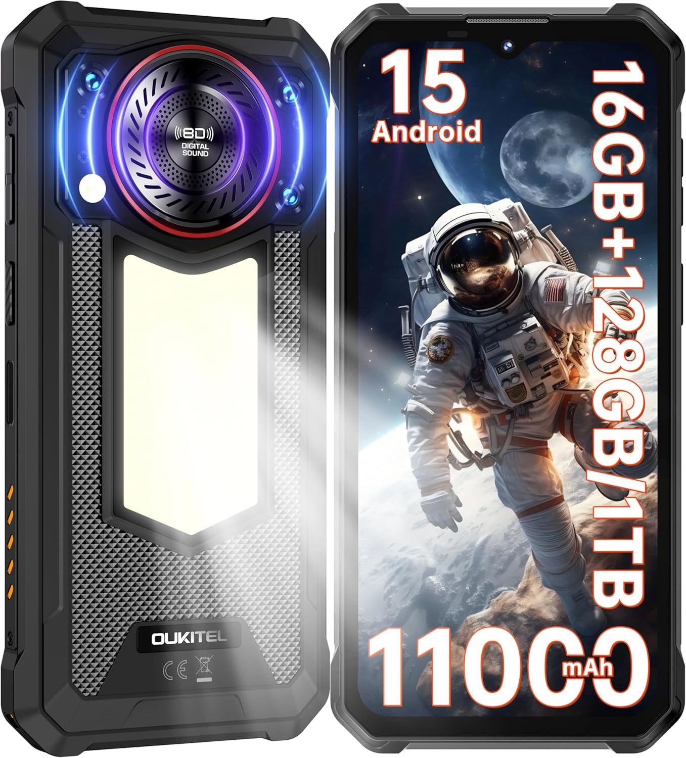 OUKITEL WP53S Rugged Smartphone 11000mAh Battery 16B+128GB 6.52″ FHD+ IP68/IP69K