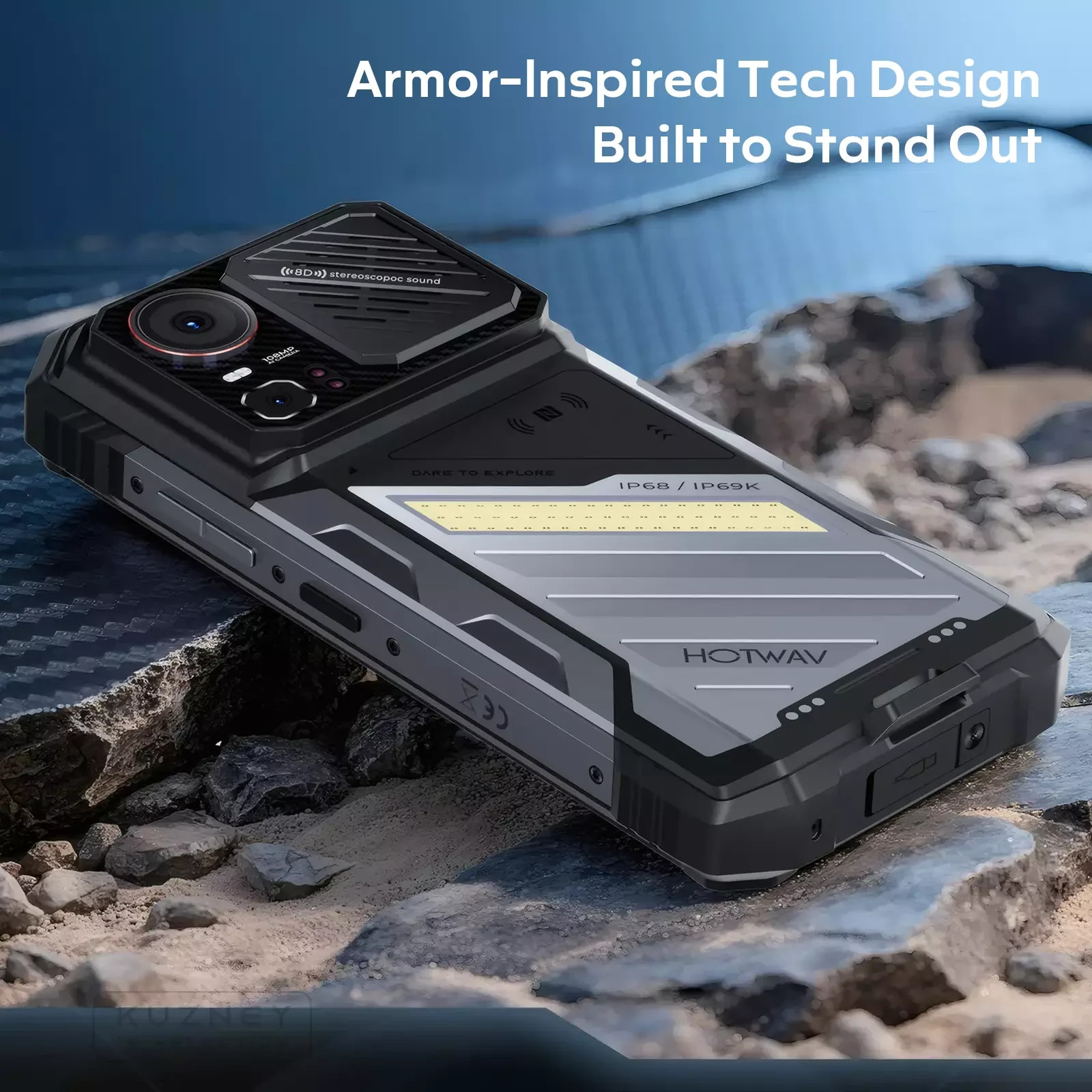 HOTWAV Hyper 8 Pro 5G Rugged Smartphone 12000mAh 32GB+512GB 108MP 6.8″ NFC 120Hz
