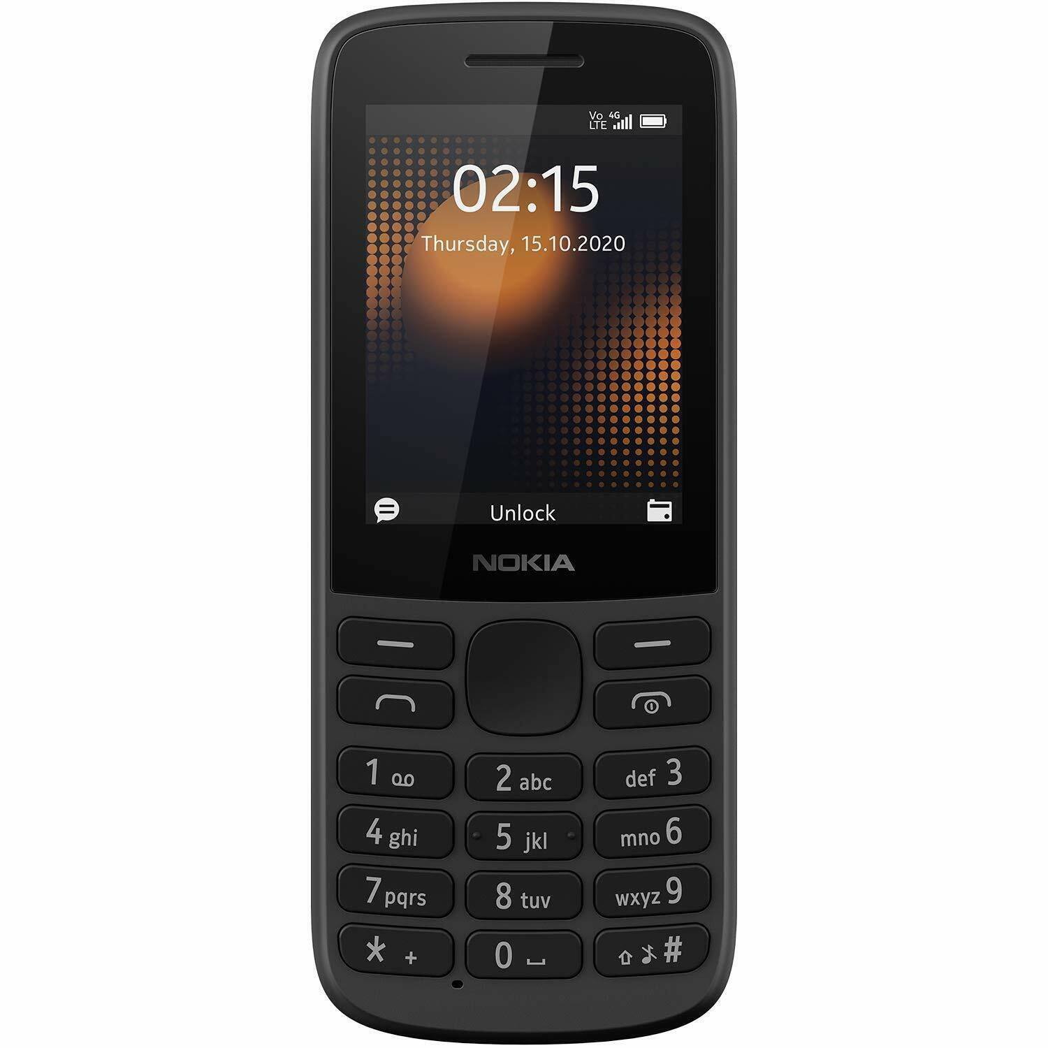 Unlocked Nokia 215 4G Dual SIM 2.4 Inch Bluetooth FM Radio 1150mAh Global phone