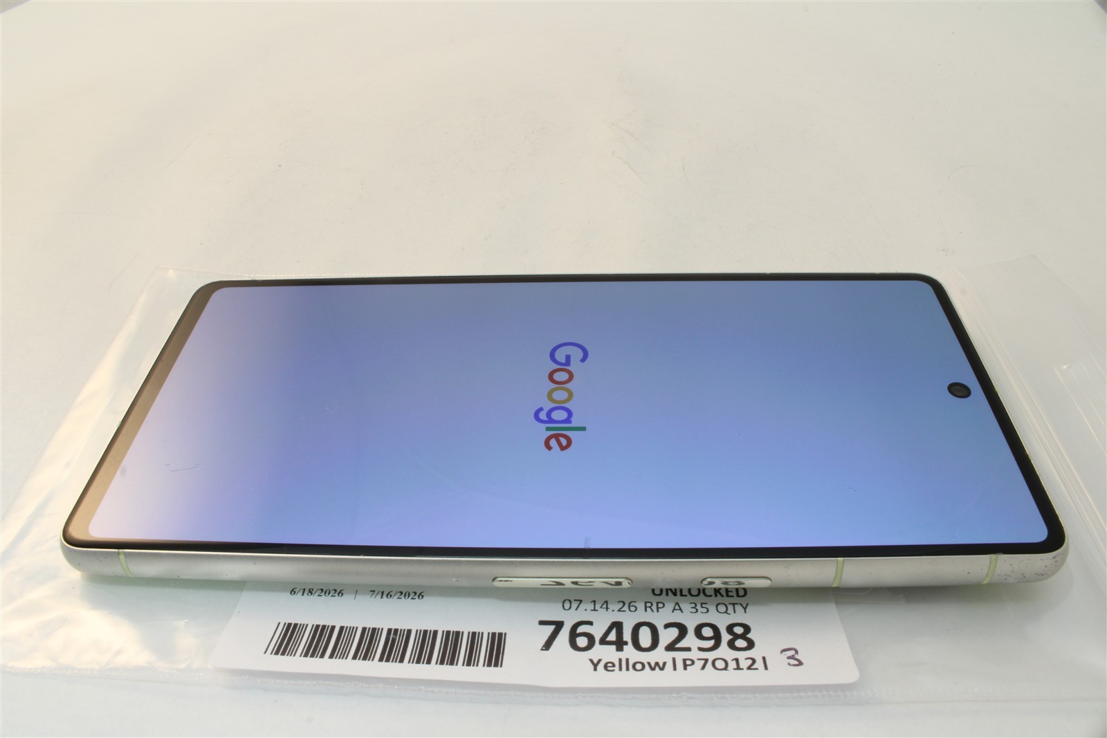 Google Pixel 7 Yellow Factory Unlocked ATT TMobile Verizon Unlockable BL 7640298