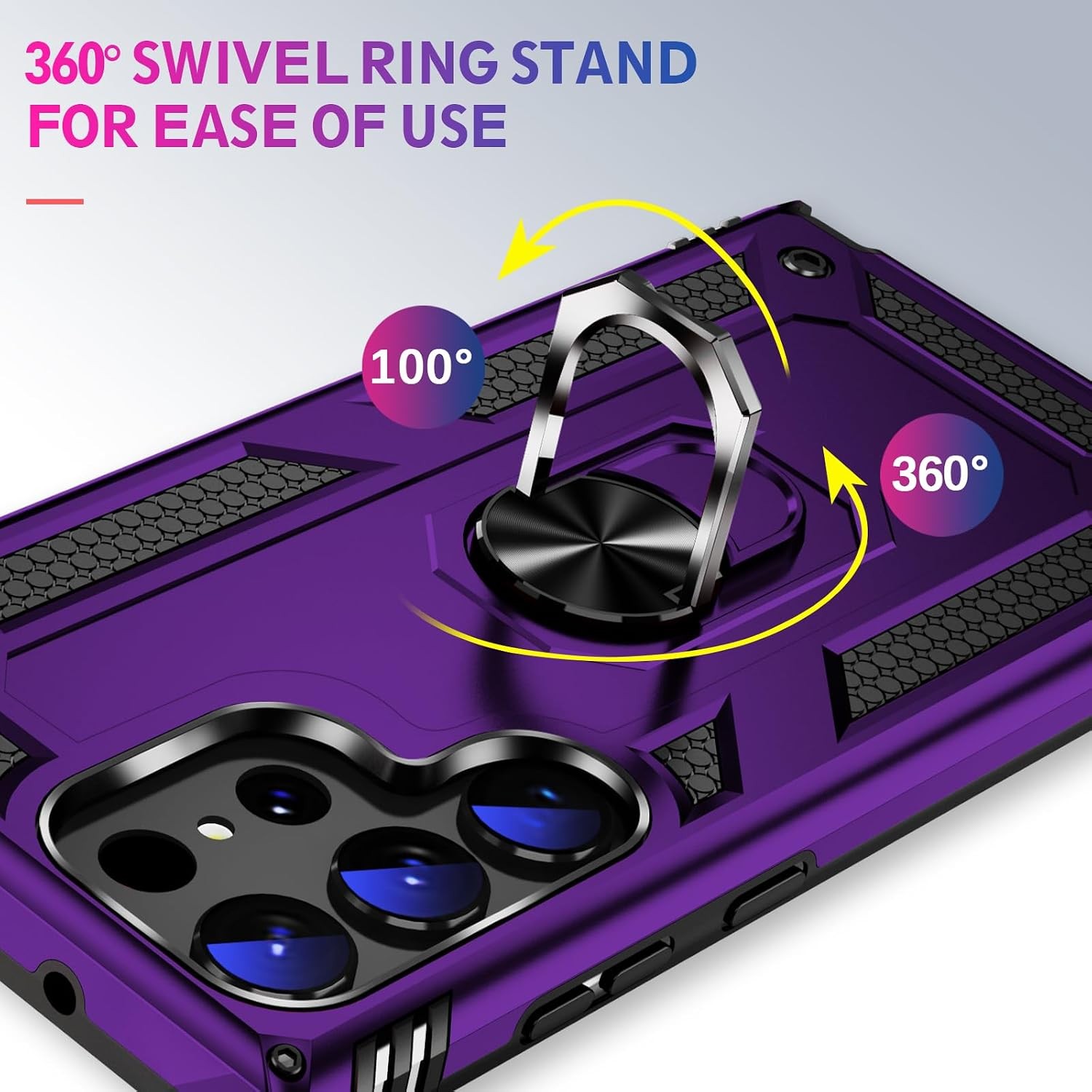 Heavy Duty Rugged Case & Screen Protector for Samsung Galaxy S26 Ultra Purple