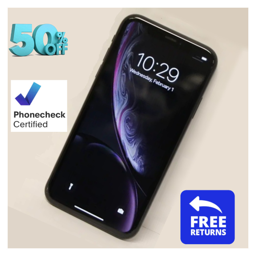 Apple iPhone XR 64GB Unlocked Verizon At&t T-Mobile 12MP Wide Camera – Face ID
