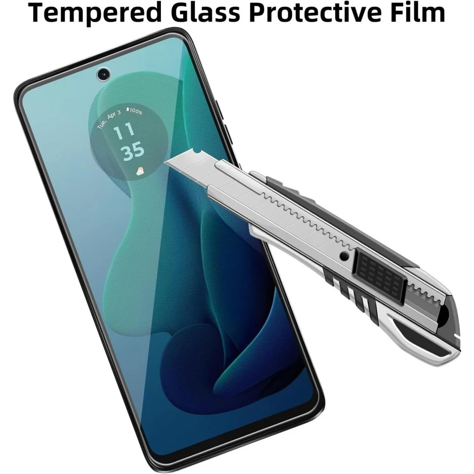 4 Pack Glass Screen Protector with Anti-Fingerprint For Motorola Moto G 5G 2024