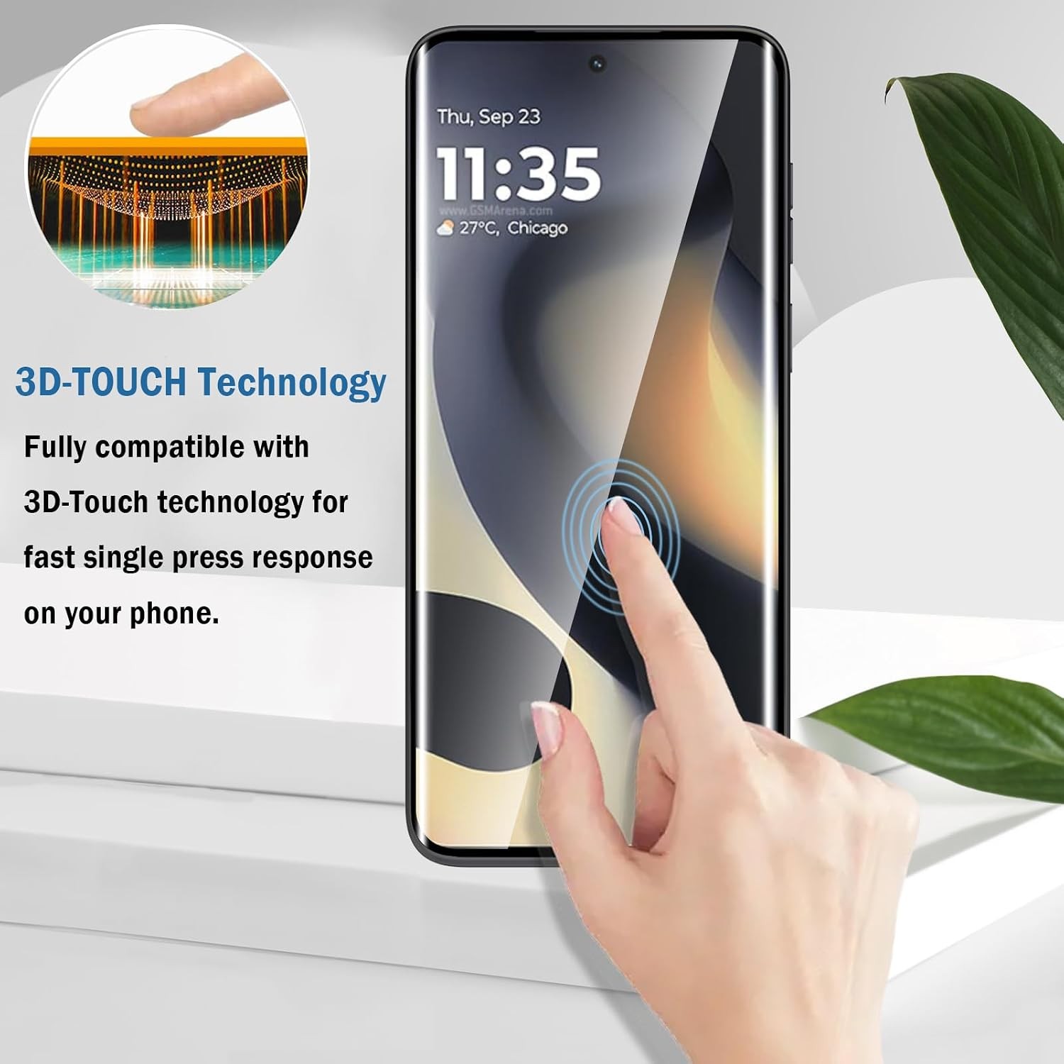 3D Tempered Glass Screen Protectors 2PCS for Motorola Edge 2024 & 2023, 9H