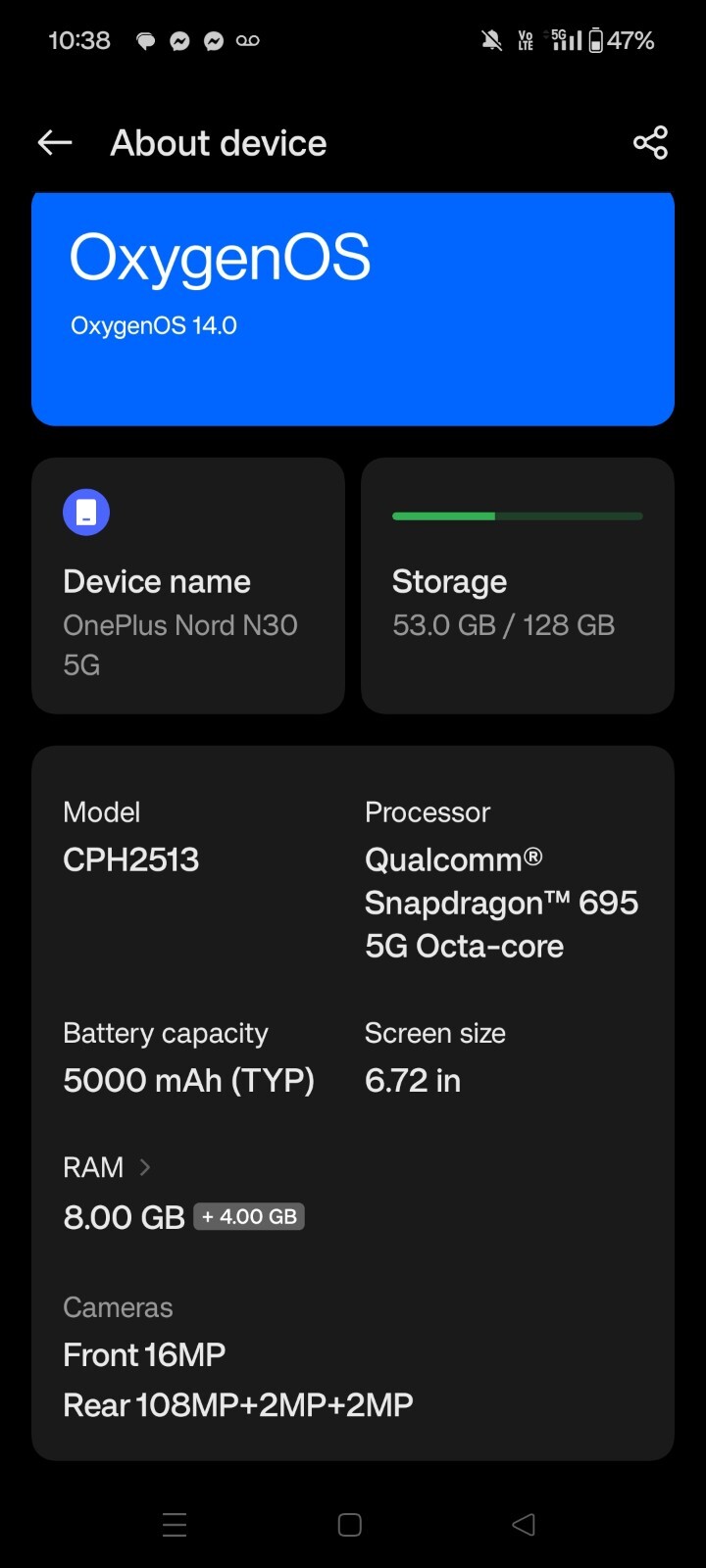 OnePlus Nord N30 – 128 GB – Gray (Unlocked)