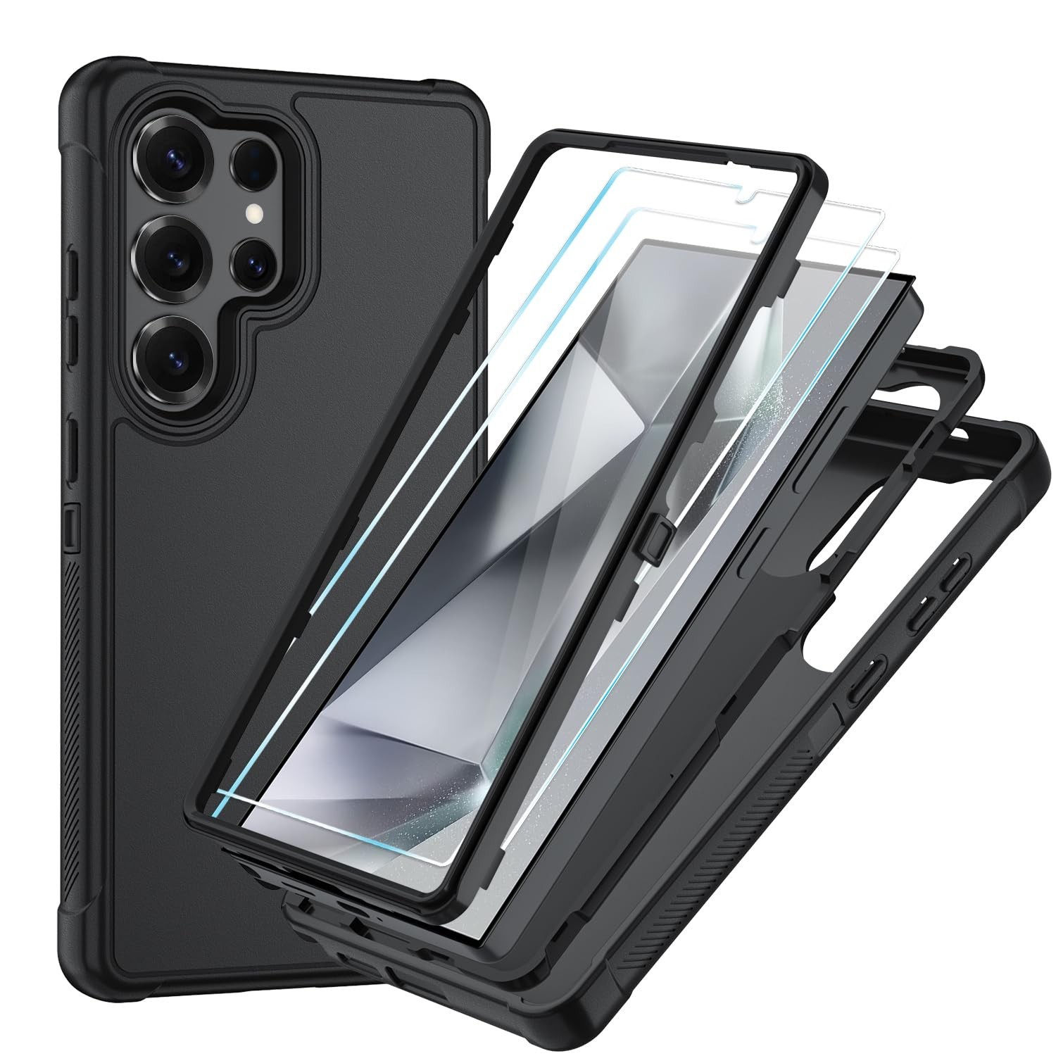 Samsung Galaxy S24 Ultra Case with Screen Protector,Hybrid 3-Layer Heavy Duty