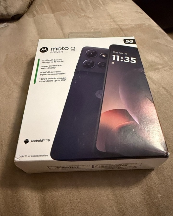 Motorola Moto G Power (2026) 128GB, 8GB RAM (Cricket Prepaid) Blue – Brand New
