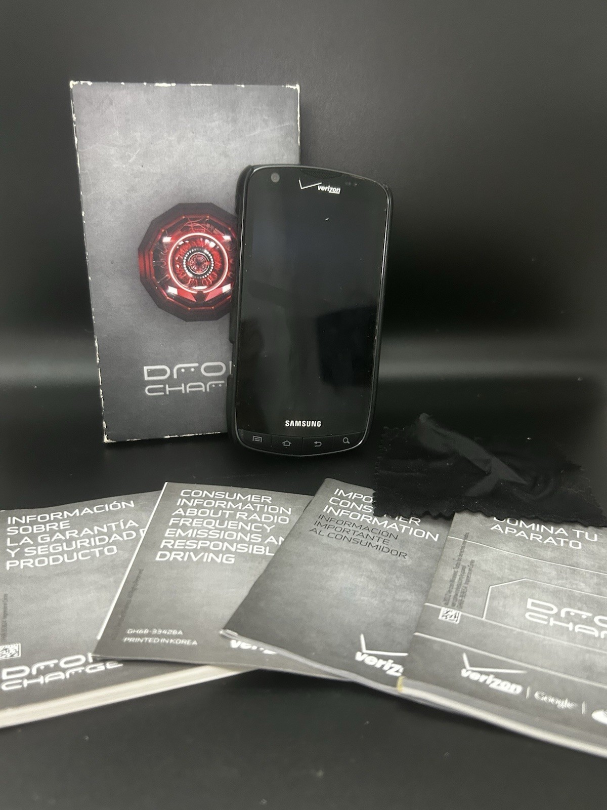 Samsung Droid Charge SCH-i510 Black With Box Untested