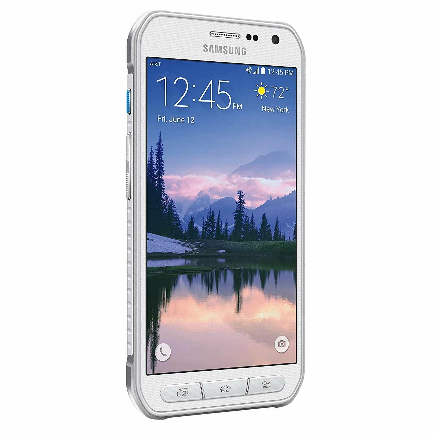 Samsung Galaxy S6 Active G890A Octa Core Unlocked Cellphone 32GB Excellent White