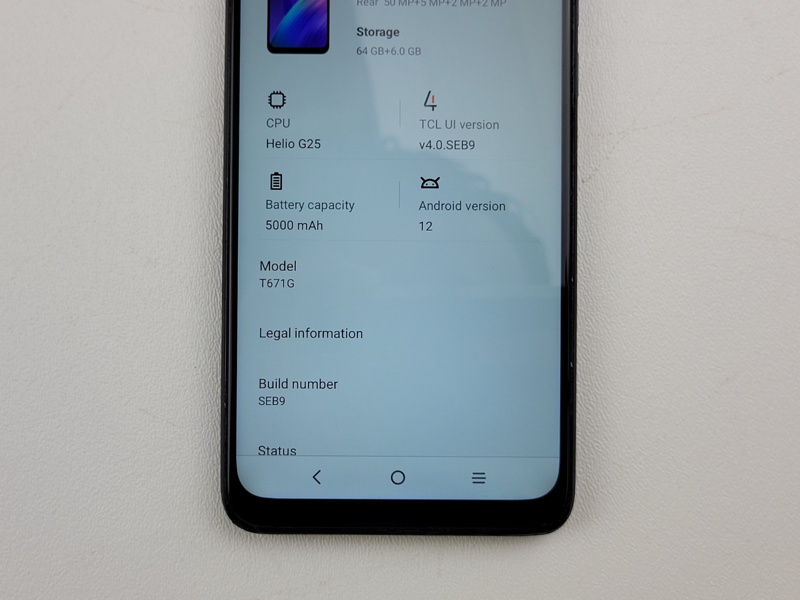 TCL 30 XL (T671G) 64GB – Blue (GSM Unlocked) Smartphone – POOR CONDITION – H8002