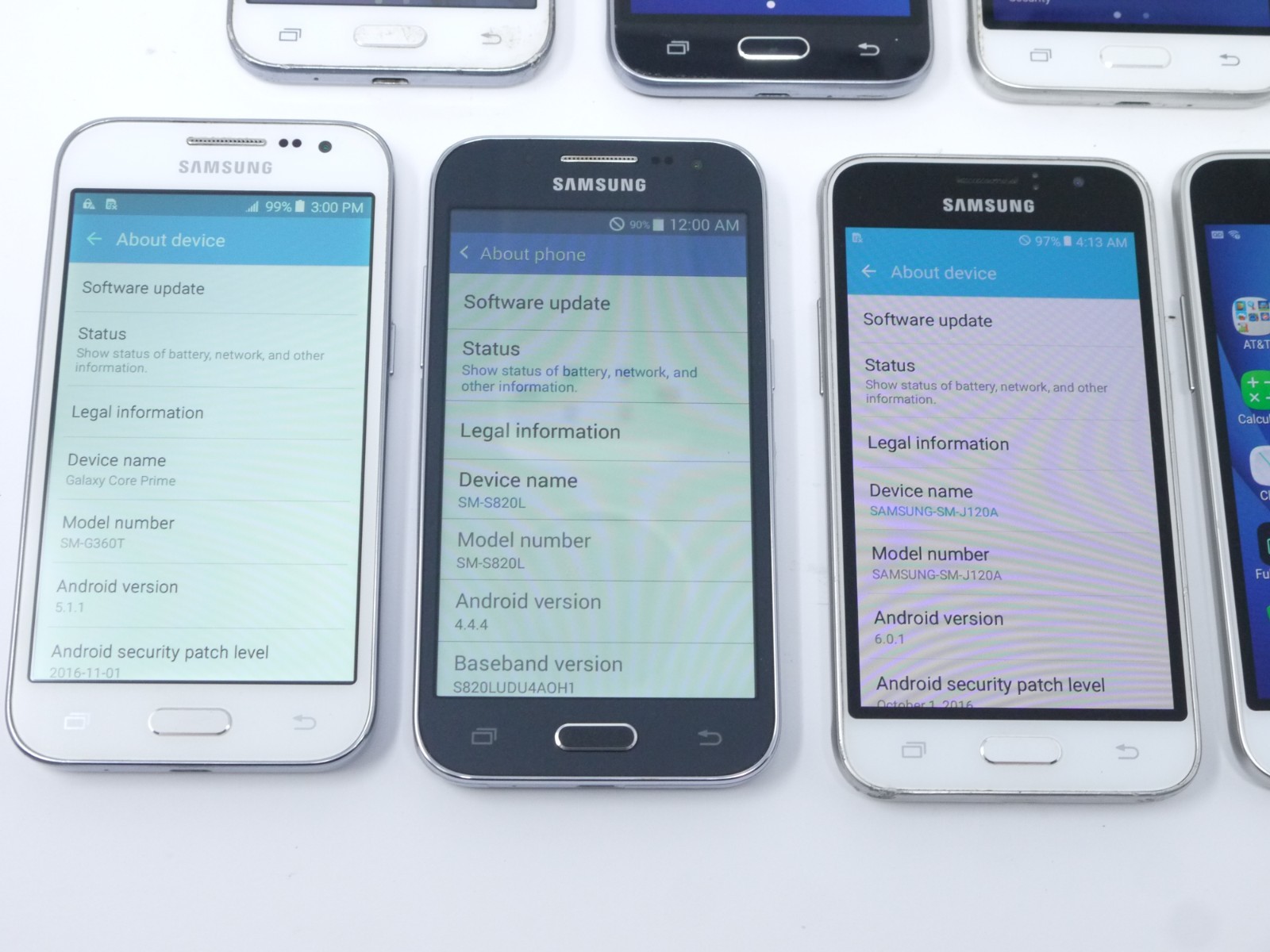 Lot of 9 Working Samsung Galaxy Core Prime / Express 3 / Luna 4.5″ Smartphones
