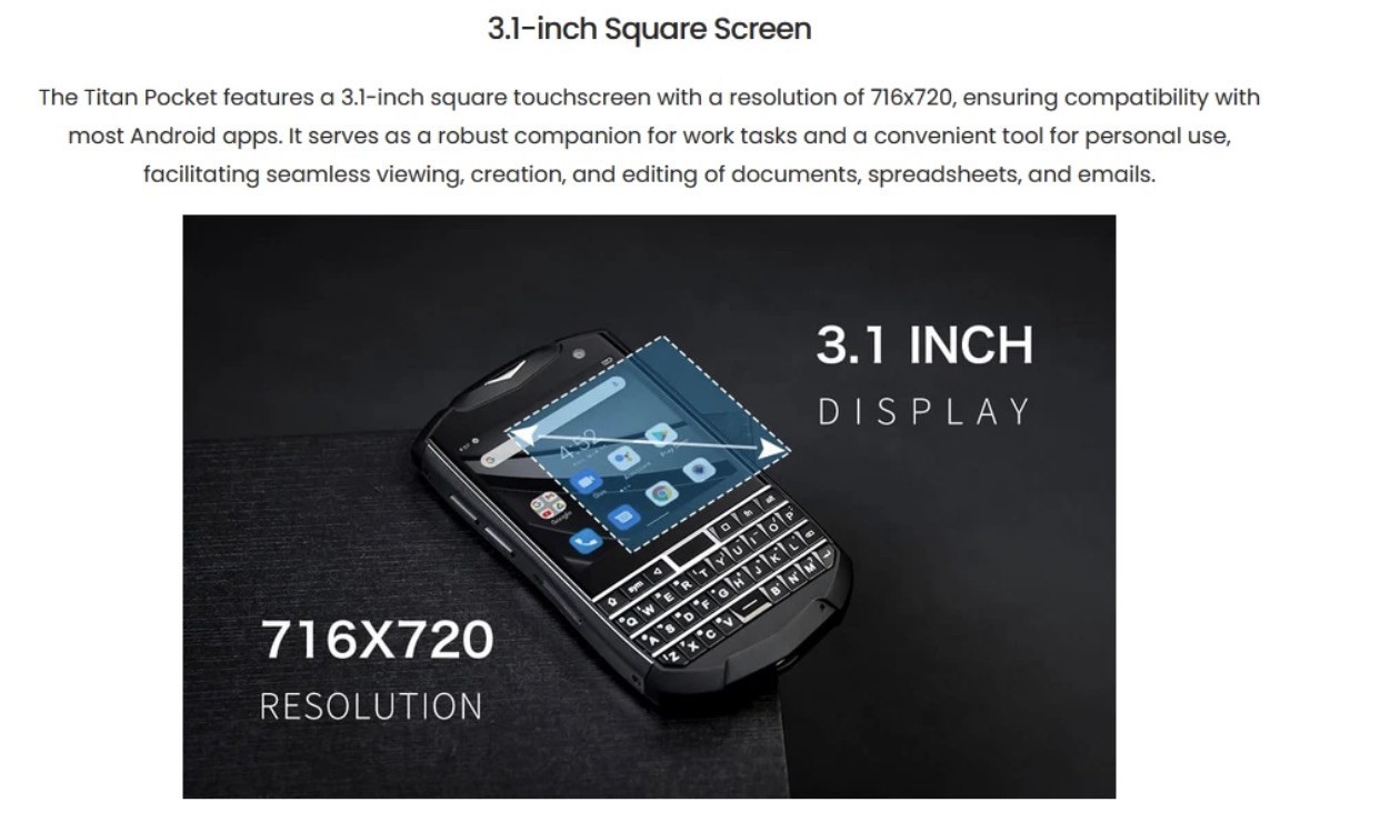 New In Box Unihertz Titan Pocket, Small QWERTY Smartphone Android 11 (Unlocked)