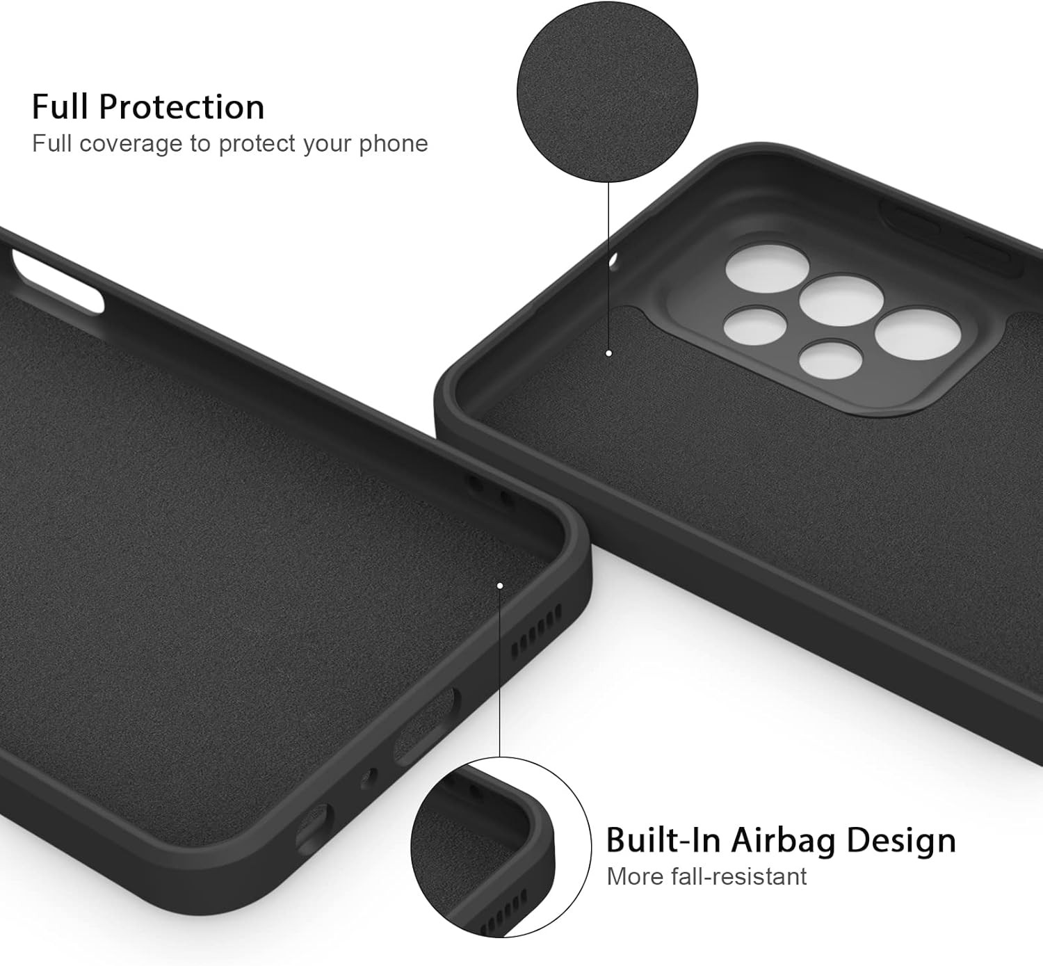 Samsung Galaxy A23 4G 5G Case, Stylish Slim Liquid Silicone Full-Body Cover