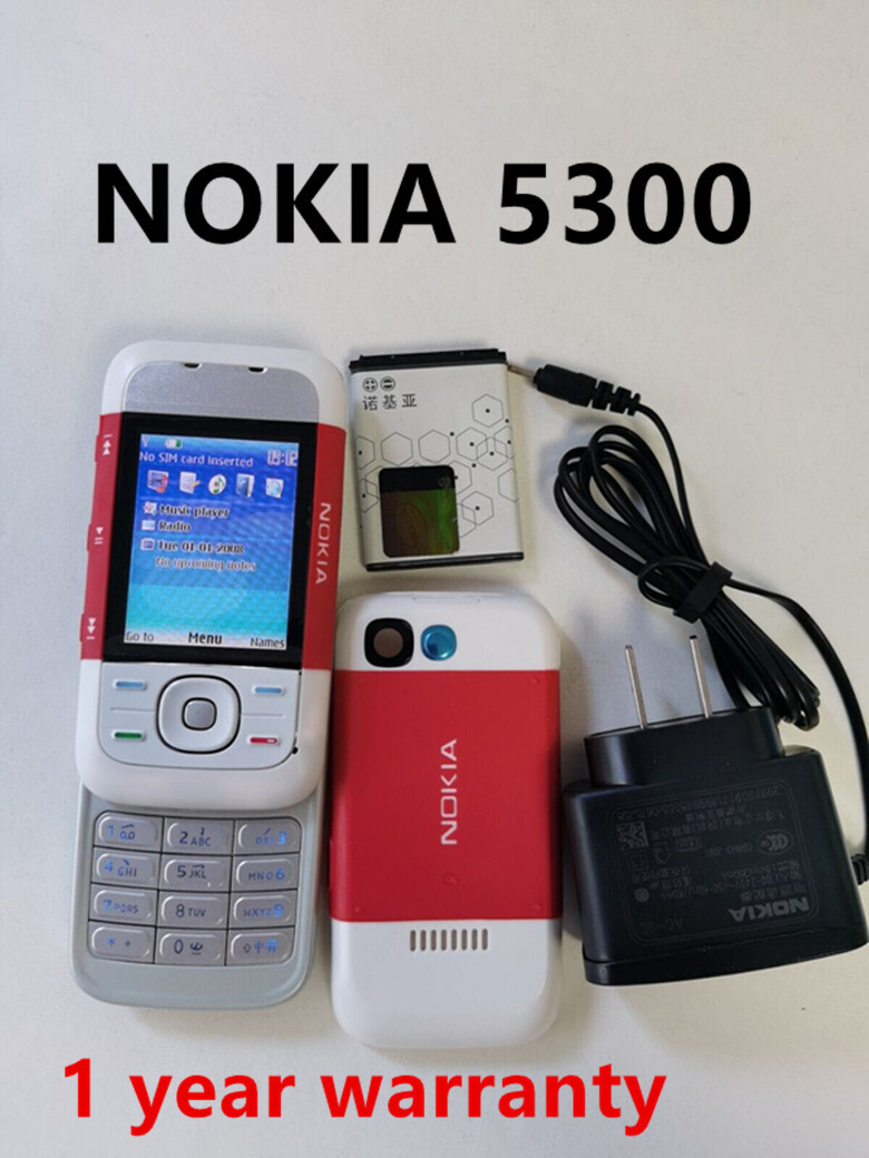 Nokia 5300 Unlocked Original Working Mobile Phone Bluetooth Red