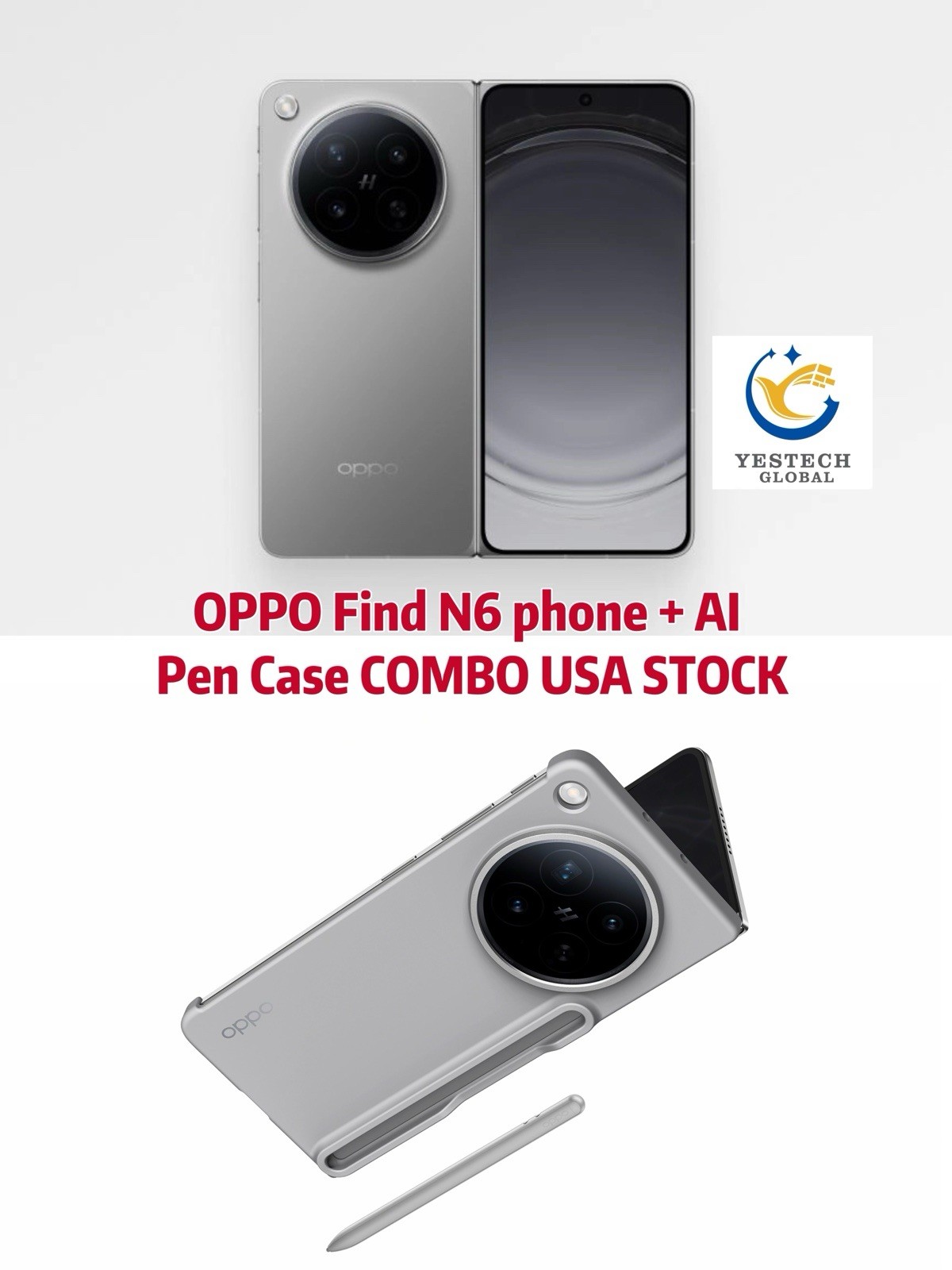 Oppo Find N6 512GB 16GB GLOBAL + Ai Pencase Titanium Foldable USA Stock Genuine