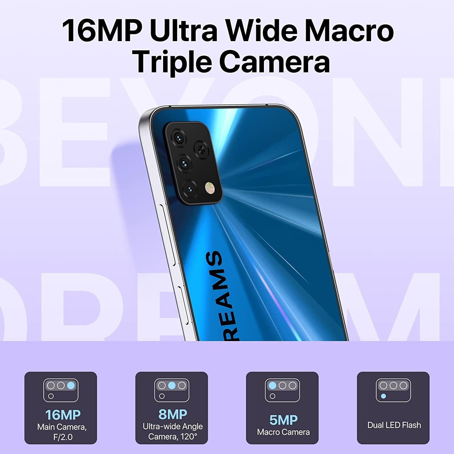 UMIDIGI A11S 6.53” Smartphone 16MP AI Triple Camera Android 11 Dual SIM 5150mAh