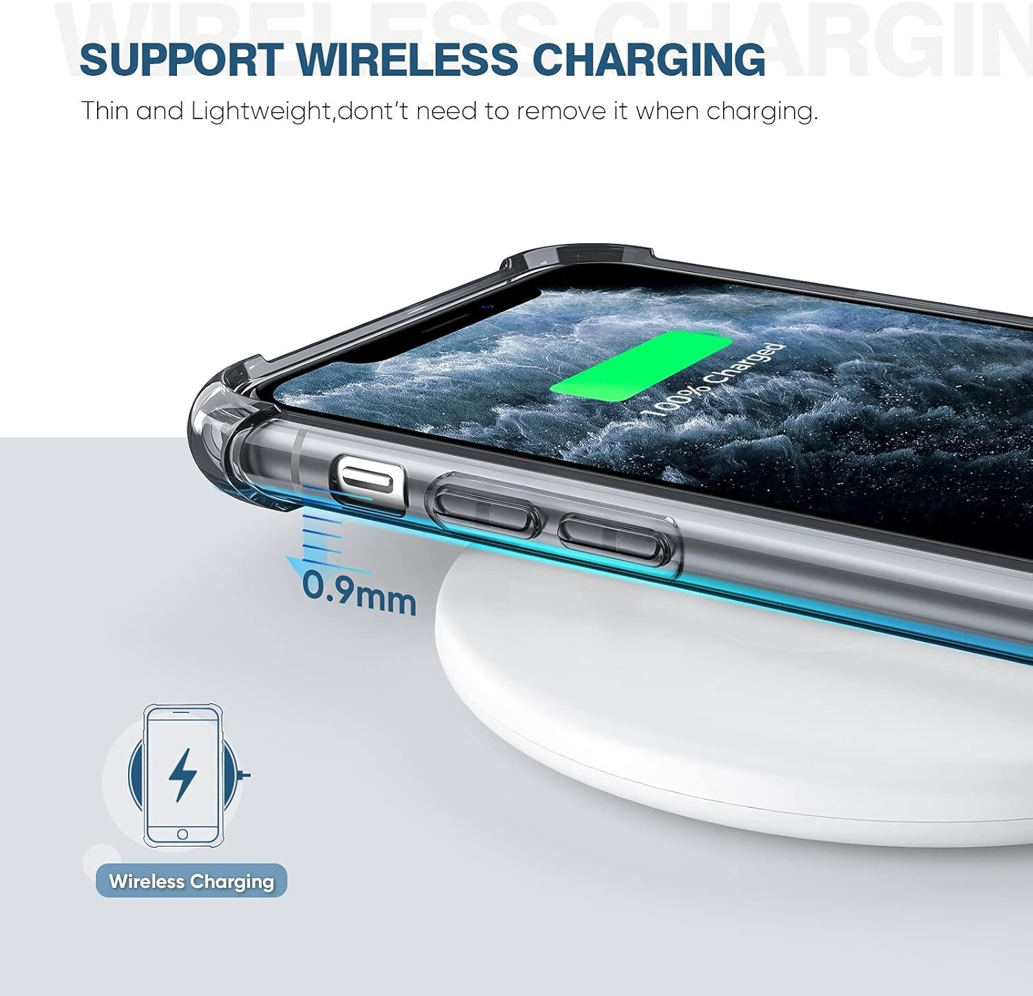 iPhone 11 Case Polycarbonate Soft Bumper Shockproof Protective Cover Black Case