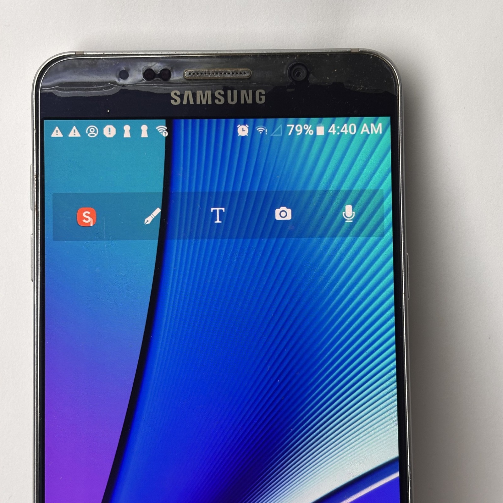Samsung Galaxy Note 5 SM-N920P 32GB Sapphire Black Sprint Unlocked Android 7.0