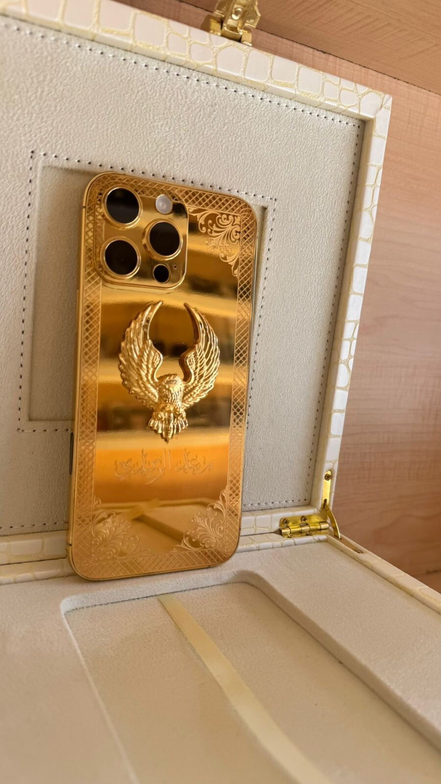 24k Gold Apple iPhone 16 Pro Max Name Engraved Hawk UNLOCKED 1 TB Custom