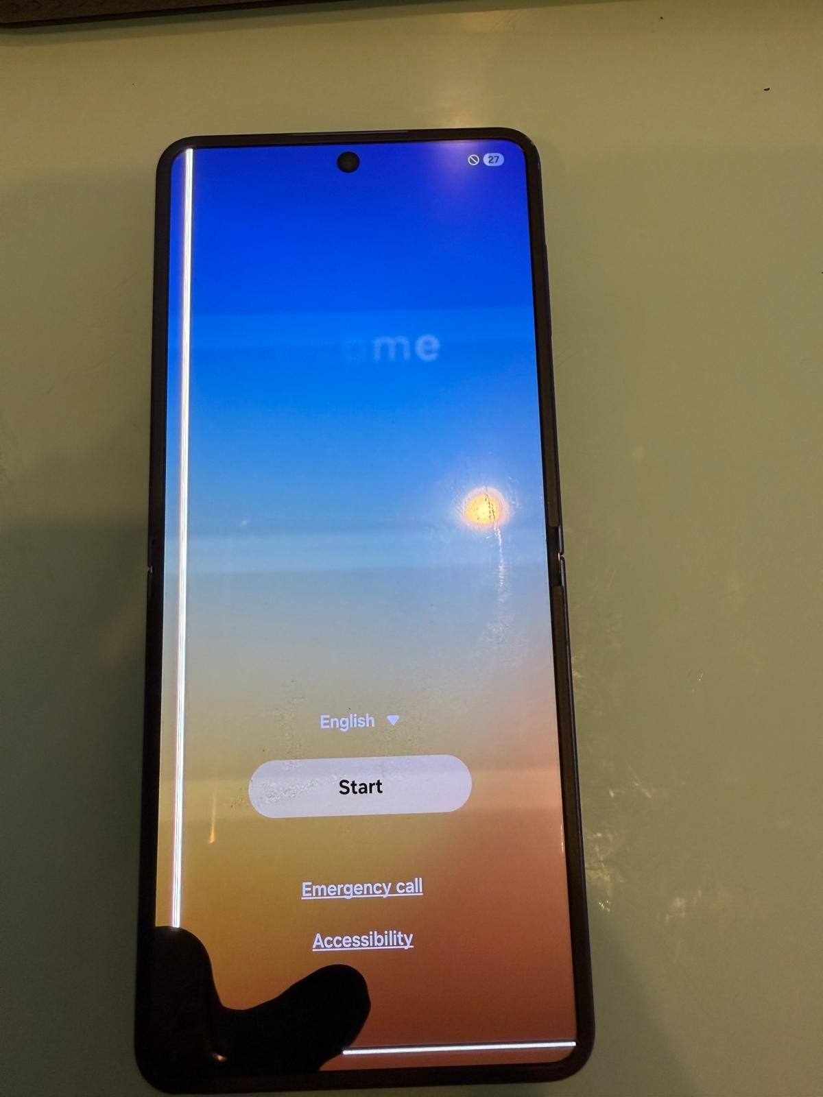 Samsung Galaxy Z Flip7 256GB SM-F766U1 BlUE (Unlocked)-SCREEN HAS LINES