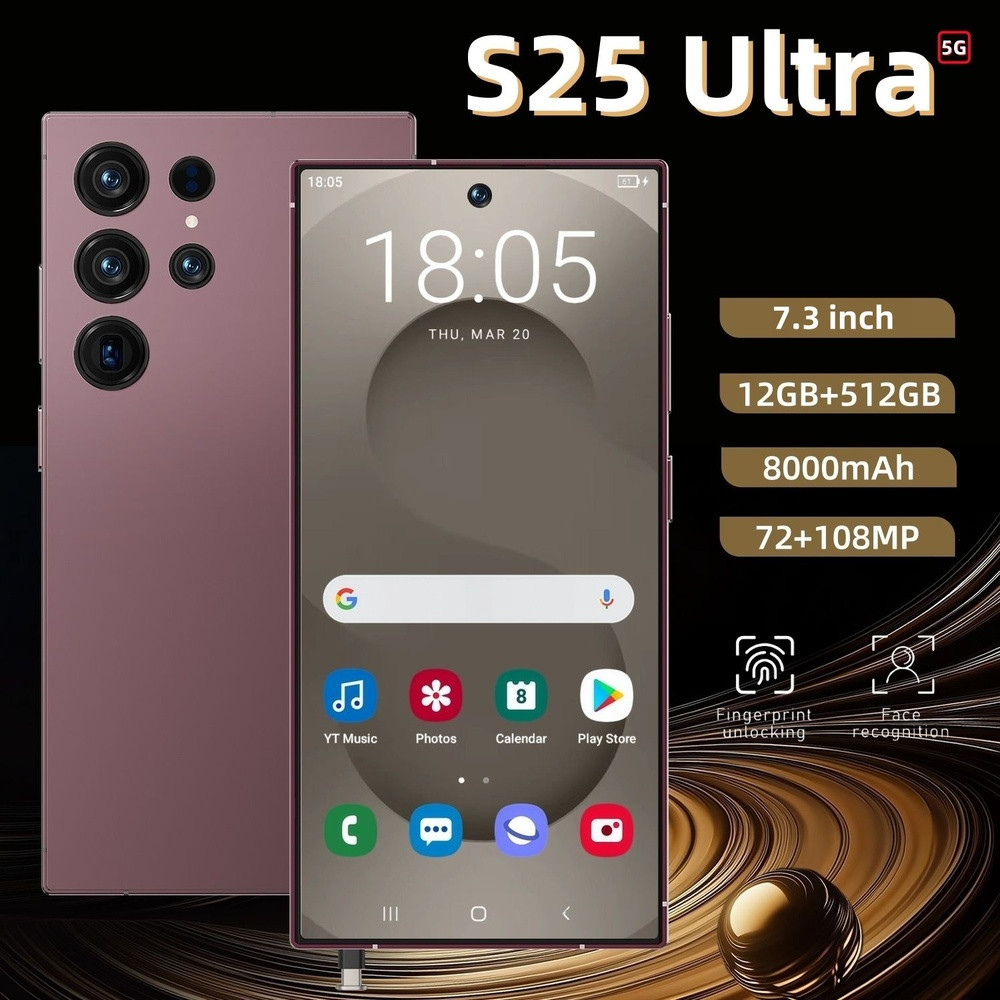 New S25 Ultra 5G 12+512GB Smartphone 6.9″ Factory Unlocked Android Cellphones