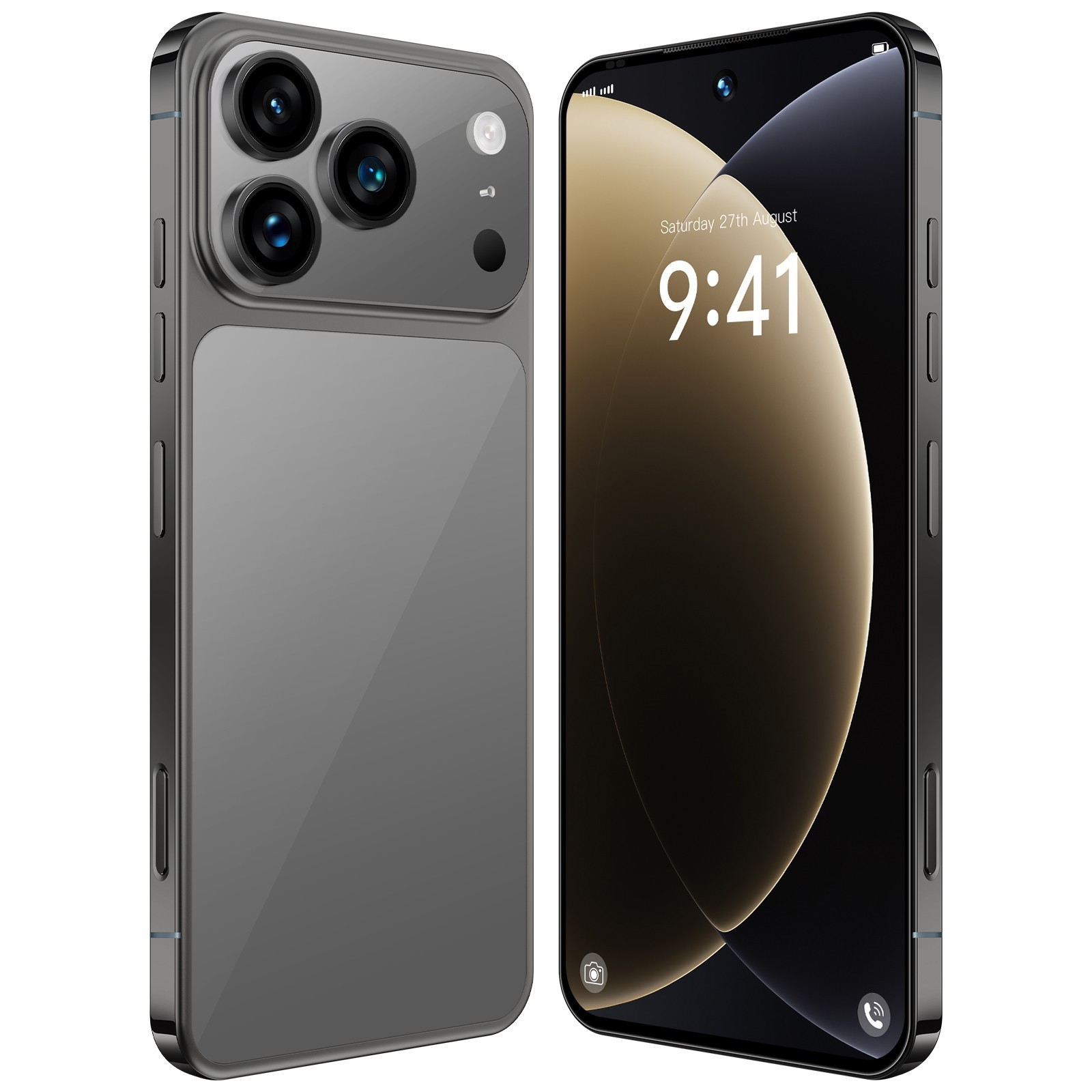 I17 Pro Max Unlocked Phone 5G, 8GB+256GB Dual SIM Cell Phone，6.8″ HD Display