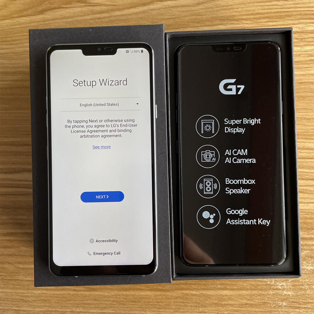 Original LG G7 ThinQ LM-G710VM G710ULM G720N 64+4GB Unlocked 16MP LTE Smartphone